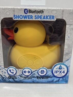 Bluetooth Rubber Duck Shower Speaker - Yellow
